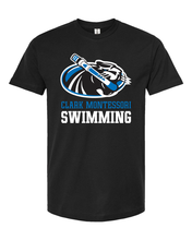 Load image into Gallery viewer, PERSONALIZED Clark Montessori Swimming T-shirt - Youth