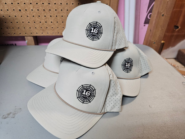 Embroidered Richardson 256 rope hats for Mason, Ohio based 16 Lots Brewery