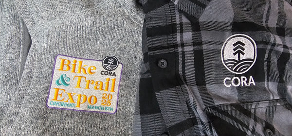 Rush embroidery order for Cincinnati Off-Road Alliance (CORA)