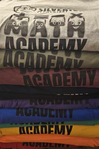 Silverton Math Academy tees in a variety of colors