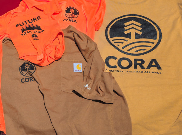 Screenprinted Carhartt shirts and onesies for Cincinnati Offroad Alliance
