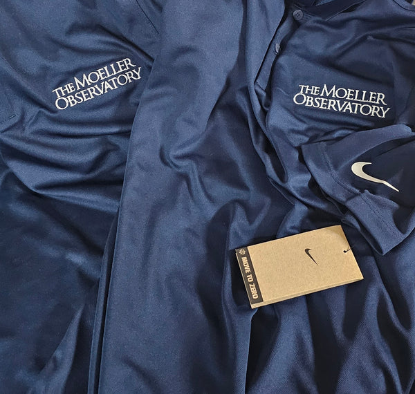 Embroidered Nike polos for The Moeller Observatory