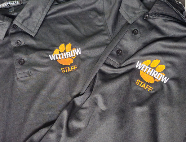 Embroidered polos for Withrow High School in Cincinnati