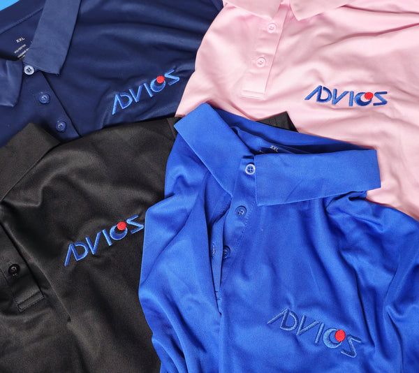 Embroidered performance polos for Advics Manufacturing in Lebanon, Ohio