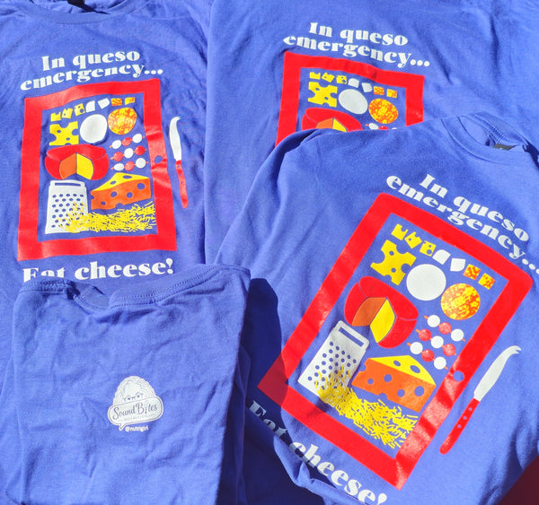 4 color screenprinted t-shirts for Sound Bites, LLC destined for the National Dairy Council