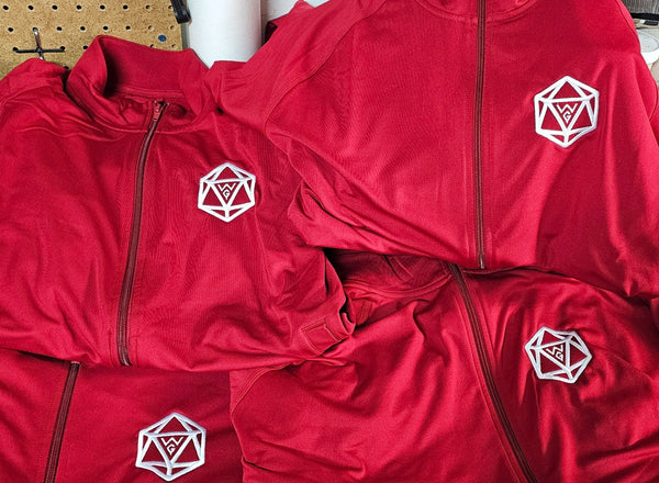 Embroidered jackets for Woodburn Games