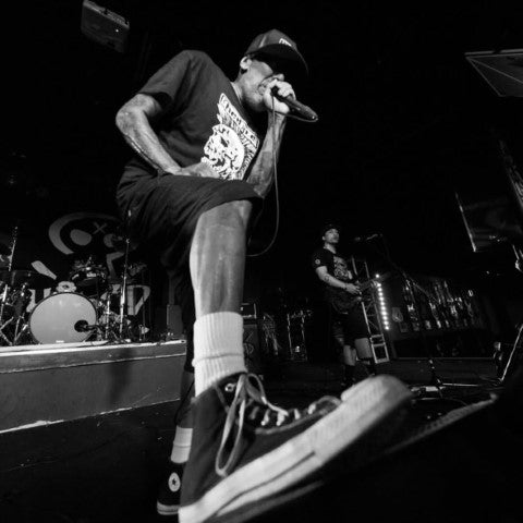 Single color screen print being worn by Jared Gomes of Hed PE