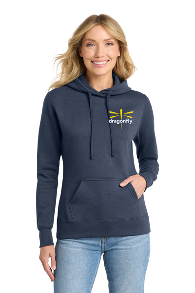 The Dragonfly Foundation - Ladies Port & Co™ Women's Core Fleece Pullover Hooded Sweatshirt
