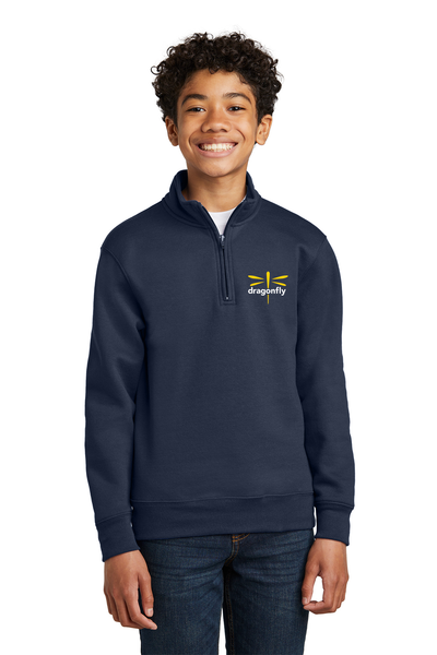 The Dragonfly Foundation - Port & Co™ Youth Core Fleece 1/4-Zip Pullover Sweatshirt