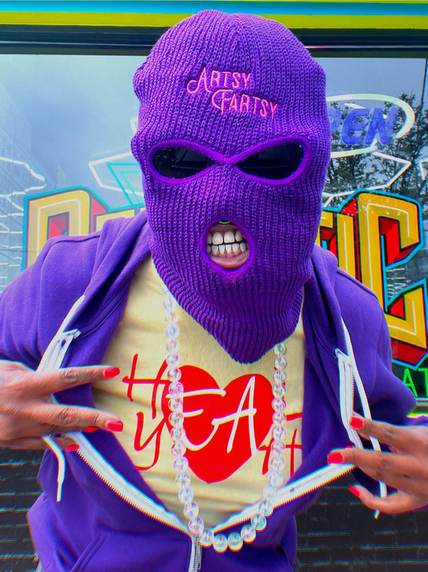 Embroidered ski mask