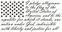 Single color American Flag Pledge of Allegiance
