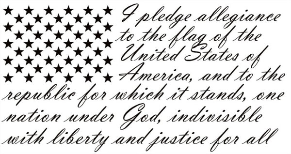 Single color American Flag Pledge of Allegiance