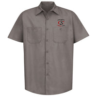 Cincinnati Cycle Club embroidered mechanic's shirt - gray