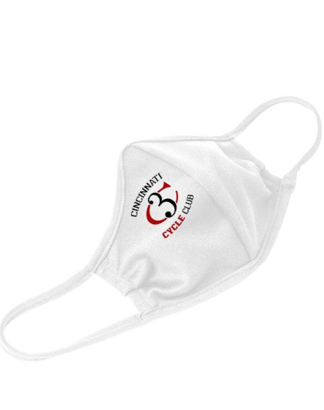 Cincinnati Cycle Club face mask - White