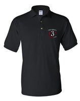 Cincinnati Cycle Club short sleeve embroidered polo -  black