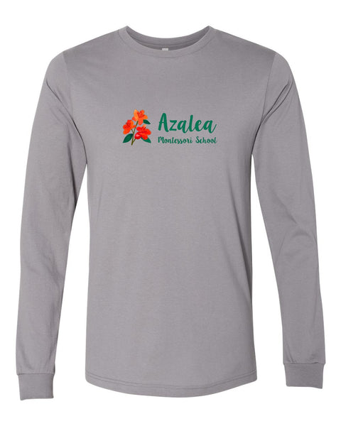 Azalea Montessori Full Color Horizontal Logo Long Sleeve Shirt - Cotton