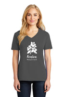 Azalea Montessori White Logo V-neck Shirt