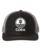 Embroidered Black Snapback Mesh
