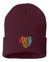 LGBTQ+ Pride Heart Beanie