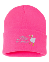 Peace Was Never An Option Beanie