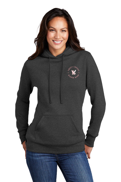 Sweet Cheeks Diaper Bank Ladies Fleece Pullover Hoodie