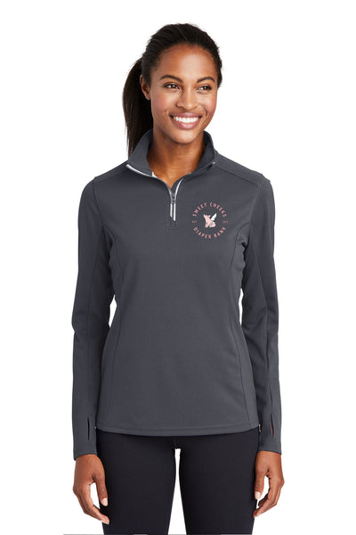 Sweet Cheeks Diaper Bank Ladies Quarter Zip Pullover